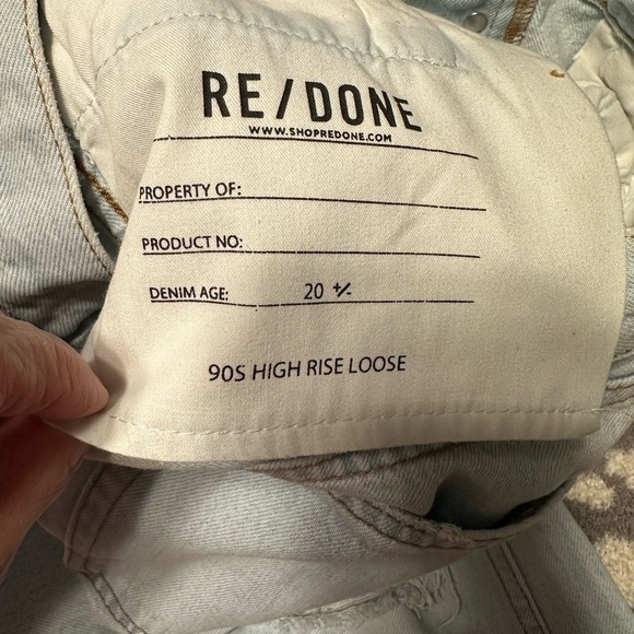 RE/DONE 90’s High Rise Loose Jeans, Size 25 (v) - Picture 8 of 8